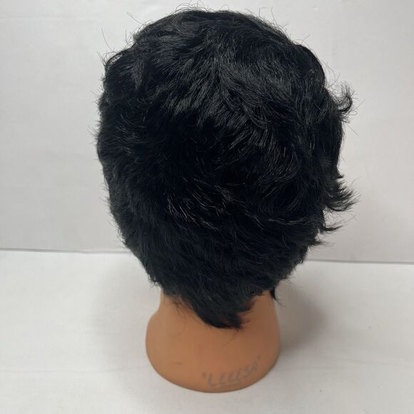 Vanessa By Fifth Avenue Black Short Pixie Cut Lace Front Wig - Picture 4 of 11